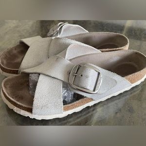 Birkenstock Womens Siena Gray Sandals EUR 39 US 9